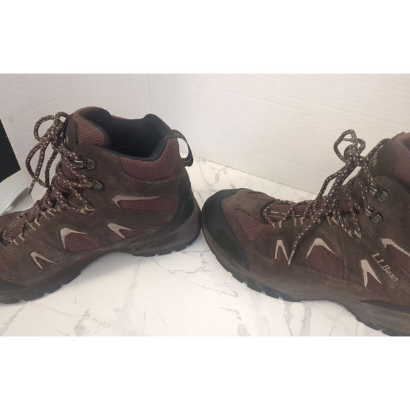 LL Bean Brown Lace Up Hiking Trail Boots Shoes Men\'s Size 12